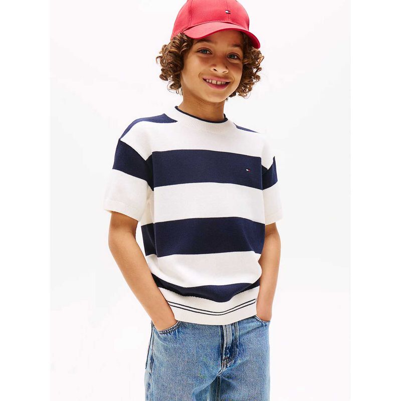 Tommy Hilfiger Rugby Stripe Sweater SS 8-10Y image number 1